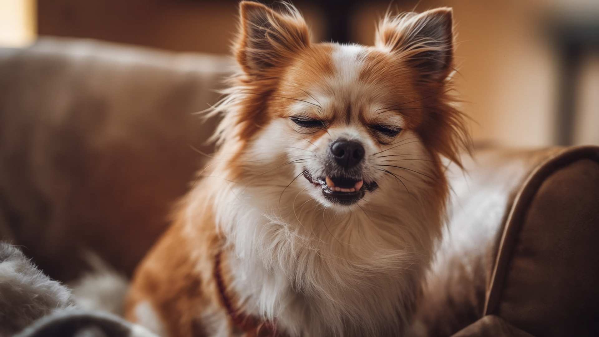 perro pequeño con tos